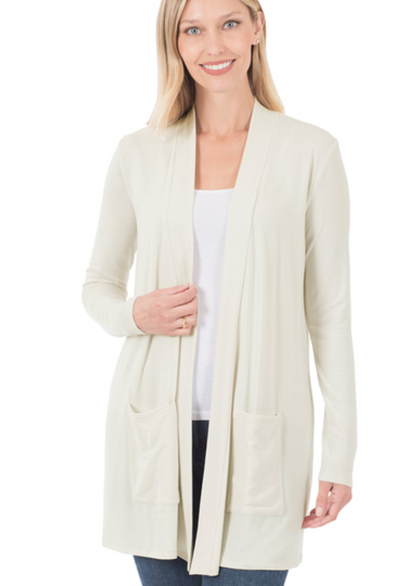 Kaprice Slouchy Pocket Cardigan | Bone