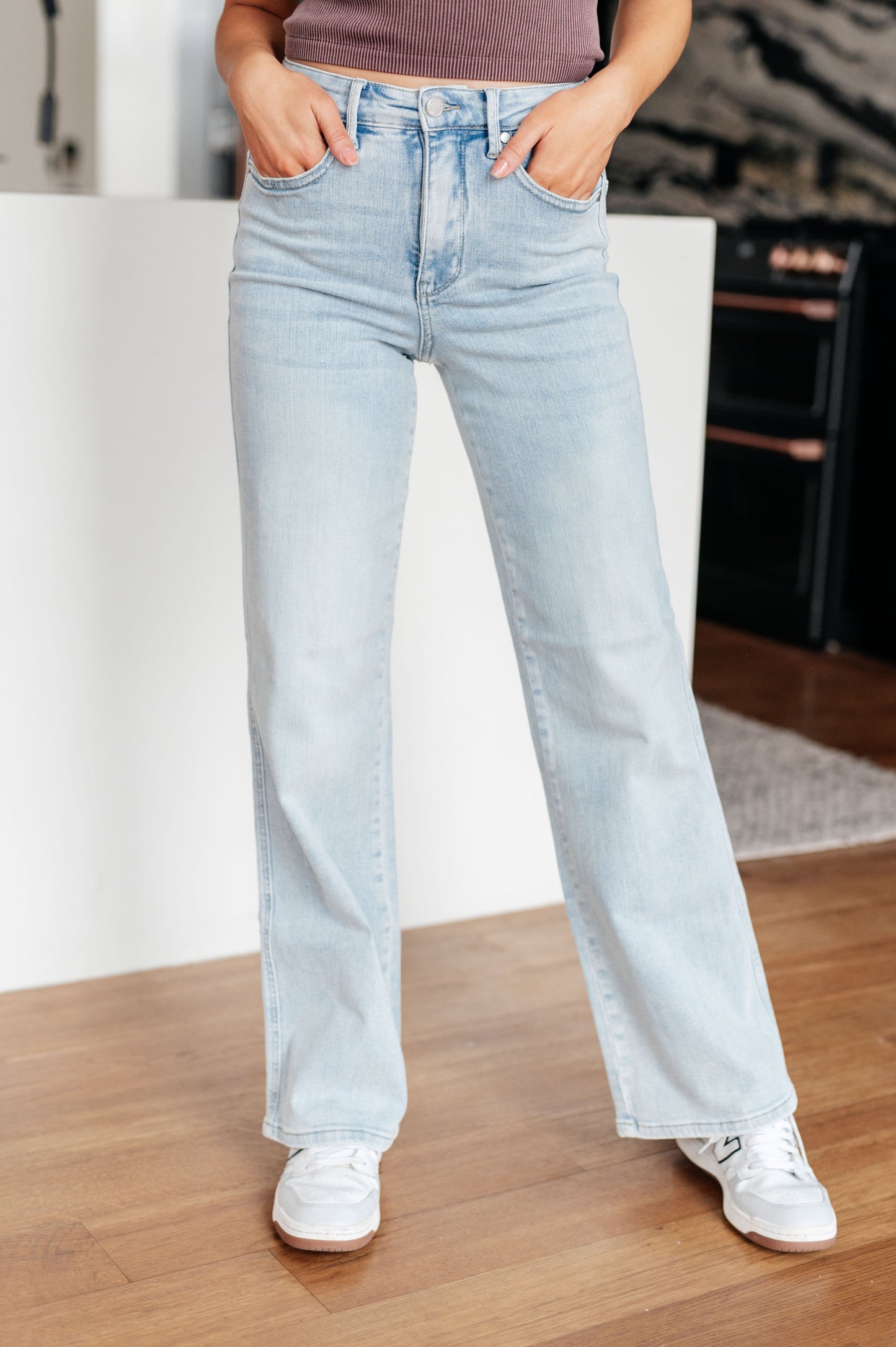 Brooke High Rise Control Top Vintage Wash Straight Jeans | Judy Blue*