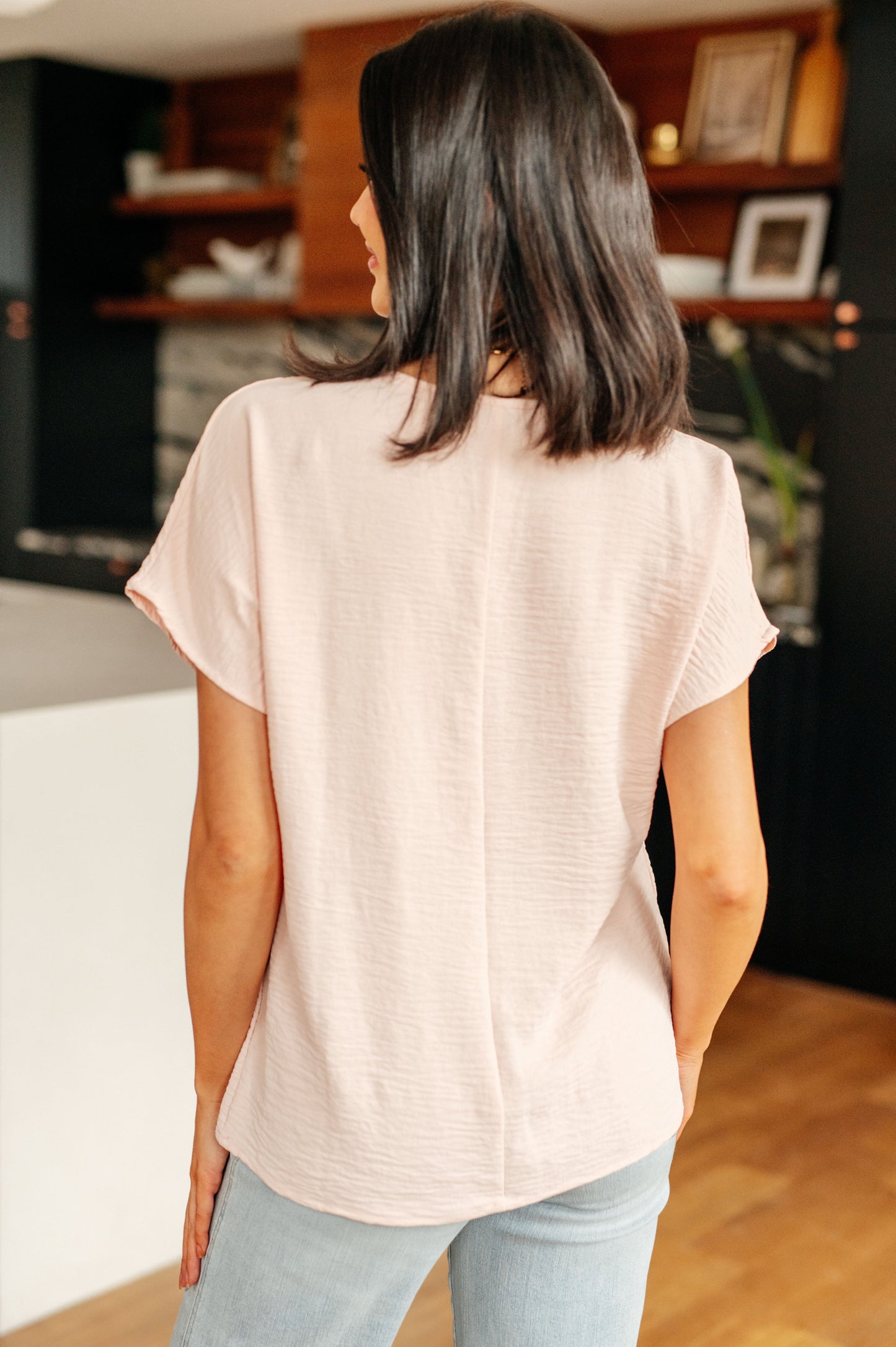 Frequently Asked Questions V-Neck Top in Blush*