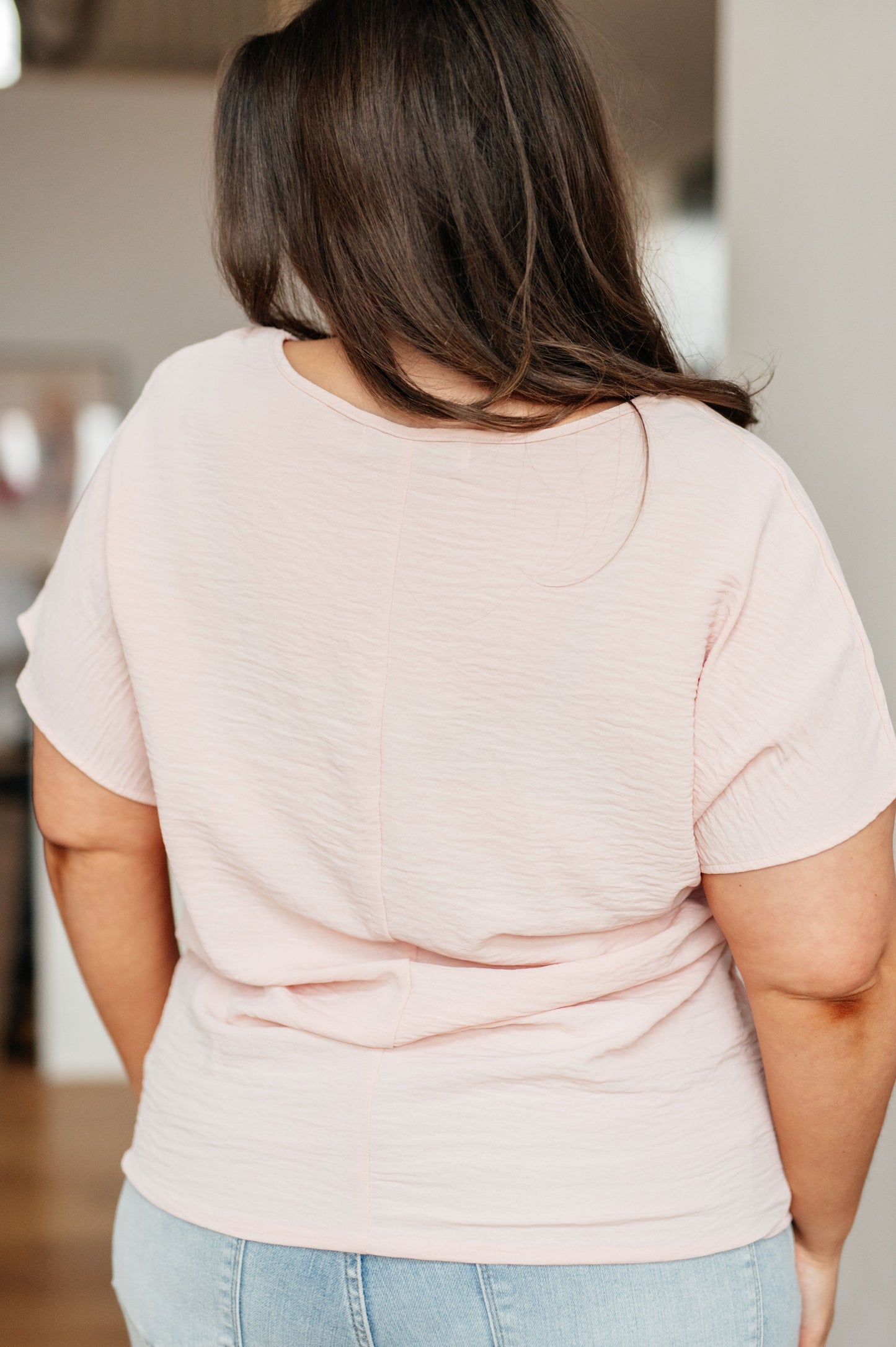 Frequently Asked Questions V-Neck Top in Blush*