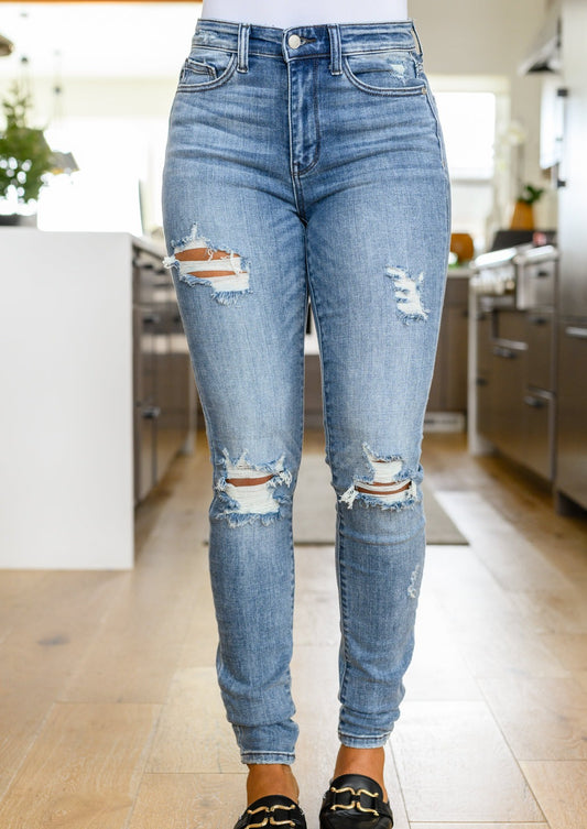 Juno Tall Skinny Destroyed Jeans