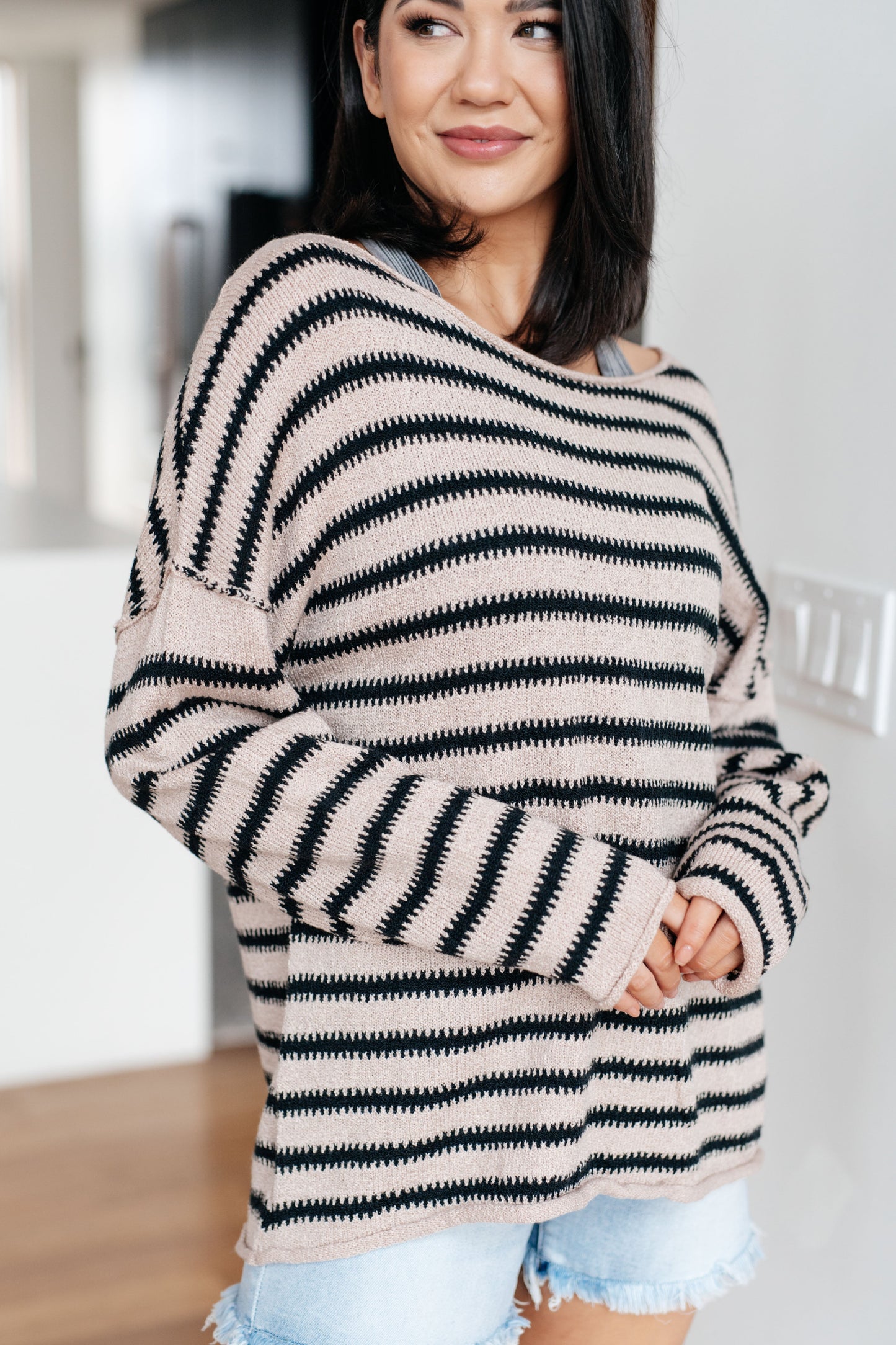 Self Assured Striped Sweater*
