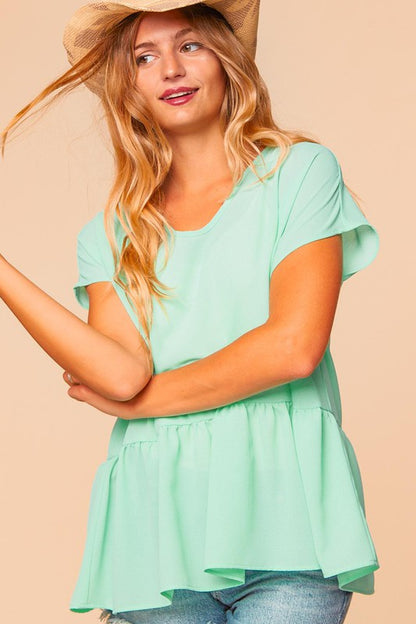 Jenna Dolman Top | Mint - Our Little Secret Boutique