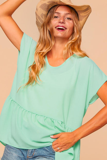 Jenna Dolman Top | Mint - Our Little Secret Boutique