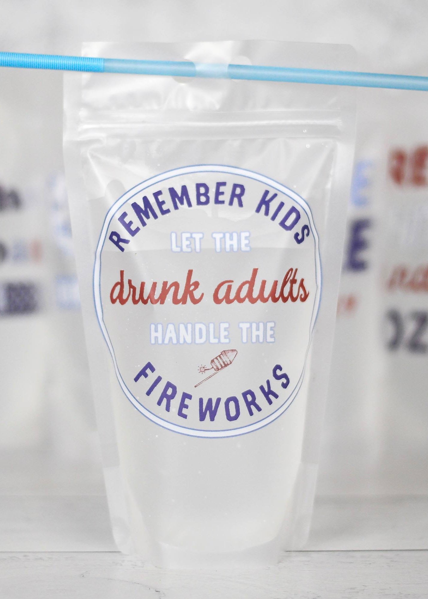 Adult Drink Pouch | Patriotic Collection: Remember Kids - Our Little Secret Boutique