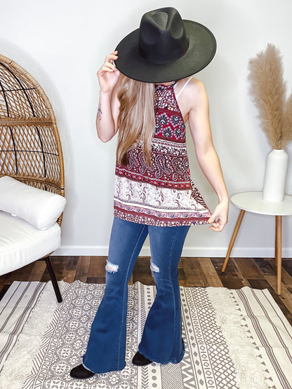 Khloe Boho Halter Tank - Our Little Secret Boutique