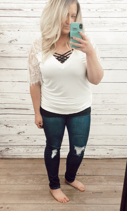 Penelope Lace Top - Our Little Secret Boutique