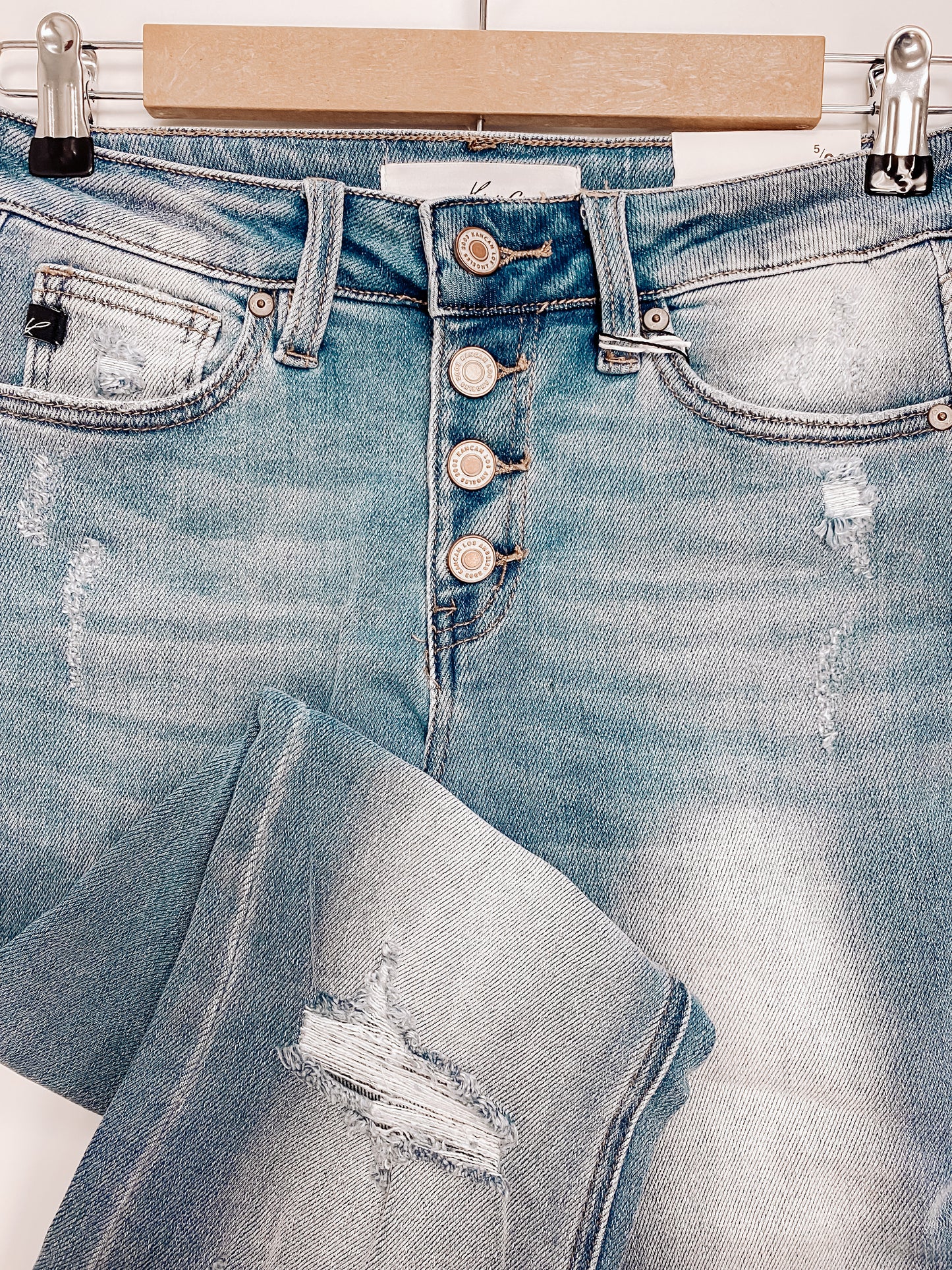 Monroe Kancan Midrise Distressed Flare Jeans