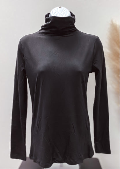Kelly Mock Neck Long Sleeve | Black