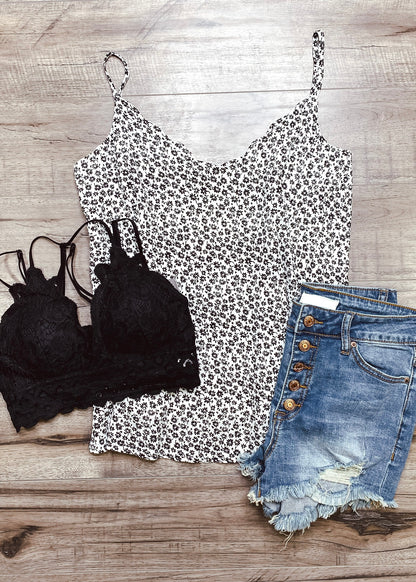 Faye Floral Tank Top | Ivory - Our Little Secret Boutique