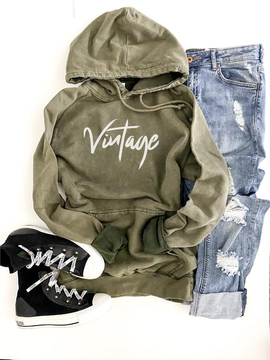 PRE ORDER | "Vintage" Vintage Wash Hoodie - Our Little Secret Boutique