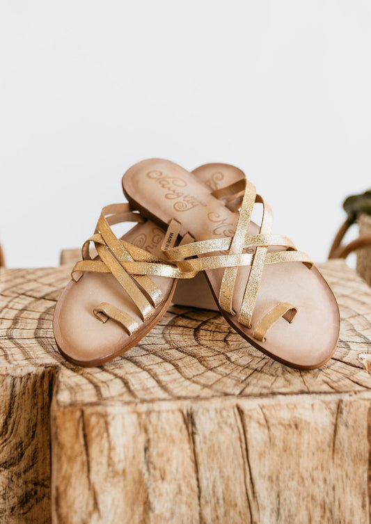 Naughty Monkey Zooche Sandal in Gold - Our Little Secret Boutique